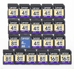 Lot Of 21x Lexar 4GB / 8GB / 16GB SDHC Camera Memory Cards - Picture 1 of 1