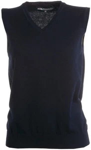 GILET MAGLIONCINO DONNA IN COTONE COLLO V MAGLIA MEZZA STAGIONE PAYPER DESK LADY - Picture 1 of 1