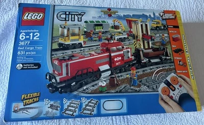 Lego Red Cargo Train 3677 Train Minifigure Building Set - Image 1 of 4
