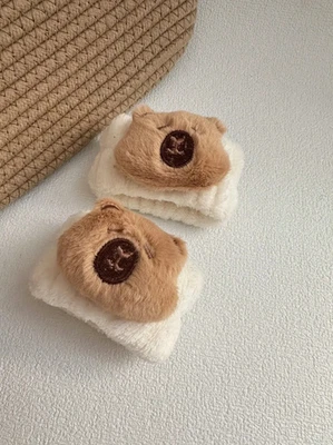 Cartoon Capybara Plush Headband & Wristband Set Women Hair Accessories - Image 1 of 4