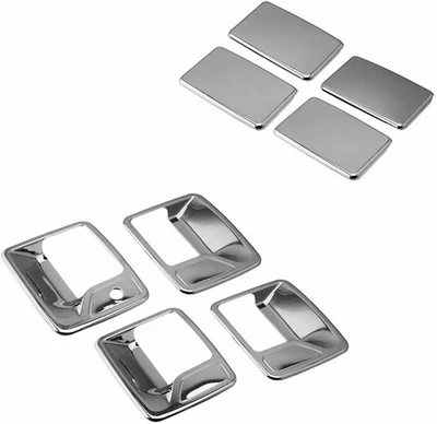 Chrome Plated Door Handle Cover Compatible with 1999-2016 F-250 F-350 F-450 - Image 1 of 4
