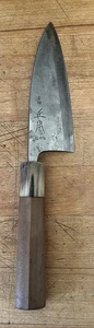 Masamoto Sohonten Deba Japanese Kitchen Knife 140mm Carbon Steel Used - Bild 1 von 4