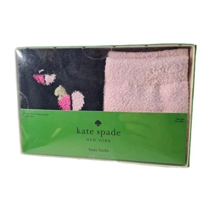 New and Sealed Kate Spade Cozy Crew Women's Socks 2 Pair Set Size 4-10 #89888 - Picture 1 of 9