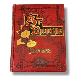 1902 Antique Bound Children's Magazine Book St. Nicholas Illustrated Part 1 XXIX - Picture 1 of 18