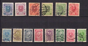 Autriche 1922 symboles 14 timbres oblitérés /TE5201a - Imagen 1 de 1