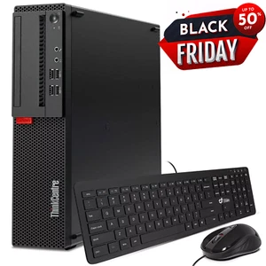 Lenovo ThinkCentre SFF Desktop PC Intel i5-8500 32GB 1TB SSD Built-in WiFi Win11 - Picture 1 of 8