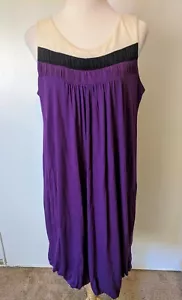 Allen B Above Knee L Large Purple Dress Heavy Shift Mini Tent Comfortable - Picture 1 of 4