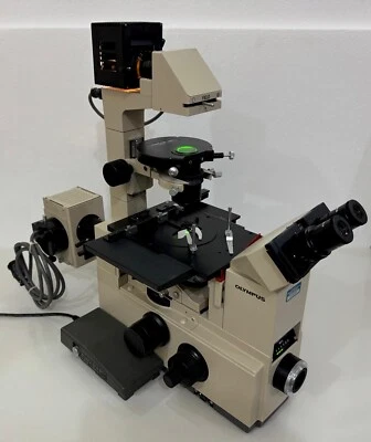 Olympus IMT-2 Inverted Fluorescence Microscope w/ LWD CDPlan & SPlan Objectives - Image 1 of 4