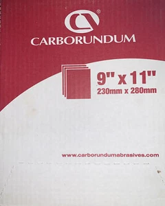LOT OF 3; Carborundum 9" x 11" Aluminum Oxide Paper P40 Grit Qty 25 - Picture 1 of 3