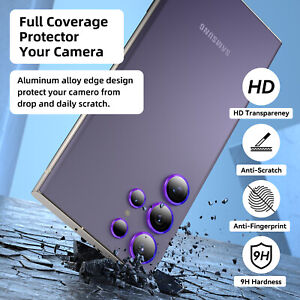 For Samsung Galaxy S23 Plus S24 Ultra Tempered Glass Camera Lens Protector Cover