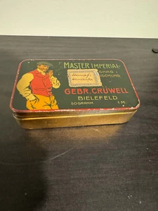 Master Imperial 50 Antik Blechdose Tabak Crüwell Bielefeld Master 50 - Bild 1 von 3