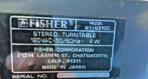 PIEZAS FISHER MT-6310C - TRANSFORMADOR, INTERRUPTOR, PLACA DE ALIMENTACIÓN, PESO, BRAZO N MÁS - Imagen 1 de 39