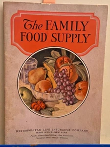 Folleto Metropolitan Life Insurance The Family Food Supply 1928 - Imagen 1 de 2
