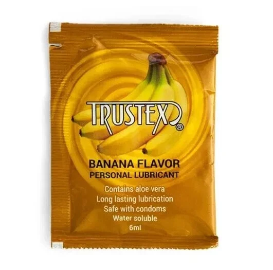 Pack 100 Piezas Trustex Sabor Plátano Solo Lubricantes 6 ml Láminas Foto 1 de 1