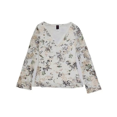 Top de colección para mujer muñeca bebé grande Y2K dragón tatuaje marfil malla superior cuello en V transparente Foto 1 de 4