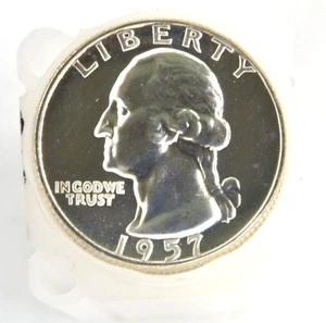 United States 1957 Roll(40) $10 Face Value 90% Silver Proof Washington Quarters - Picture 1 of 2