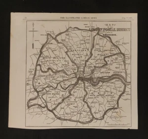 PIANTA CITTA' DI LONDRA LONDON CARTA 1857 - Imagen 1 de 1