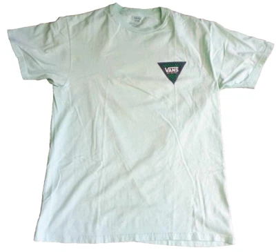 Vans Graphic T-Shirt Tee Mens Medium Green Solid Short Sleeve 100% Cotton - Image 1 of 4