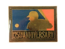 1994 MLB 125th Anniversary Baseball Lapel Pin 2.25" Brass Enamel