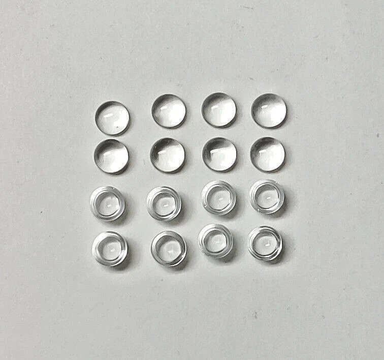 Cabujón redondo topacio blanco 3x3 mm, cabujón redondo tamaño 4x4 mm piedras preciosas sueltas Foto 1 de 1