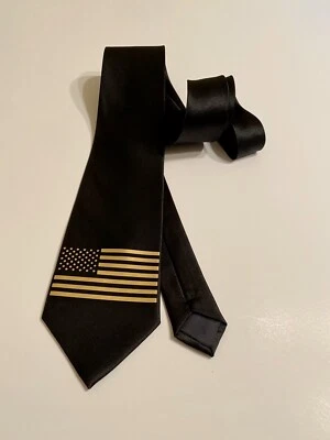 黄金美国国旗领带,全新,优雅优雅 — 第 1/3 张图片