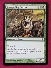 Magic The Gathering SAVIORS OF KAMIGAWA STAMPEDING SEROW single green card MTG