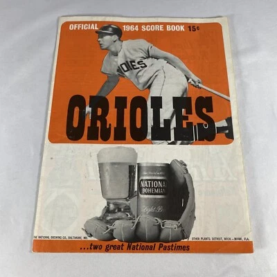 1964 Baltimore Orioles New York Yankees Program Brooks Robinson Mickey Mantle - Image 1 of 4