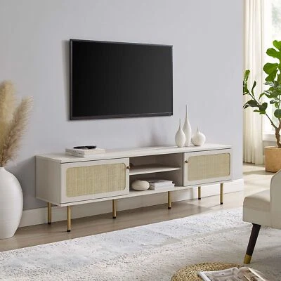 Soporte TV Modway Cambria 70" ratán en blanco Foto 1 de 4