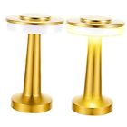 Set of 2 LED Portable Metal Table Lamp with Touch Sensor 3 Color Stepless Gold
