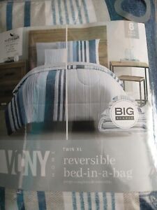 vcny comforter set reversible bed-in-a-bag 6pc Twin XL