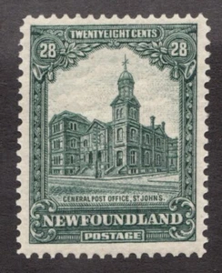 1928 Newfoundland Sc# 158 - 28¢, Post Office, St. John's. MH Cv$35 - Picture 1 of 1