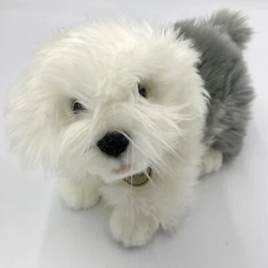 Aurora Miyoni English Sheepdog 10” Realistic White Gray Soft Stuffed Animal - Foto 1 di 13
