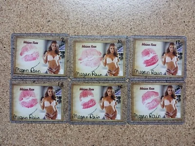 Megan Rain Signed & Kissed Card AVN Sexy Star Model Authentic Autograph Kiss