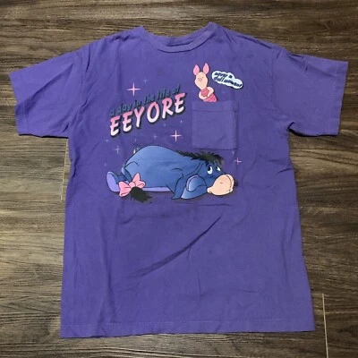 Eeyore & Piglet POOH Disney Purple Graphic Shirt Sz M - Image 1 of 4