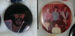 2 Vintage 70s-80s Rock & Pop Button (Unknown Artists, see details) - Picture 1 of 3