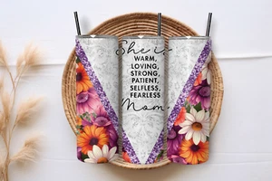 Skinny Becher - She is...Mama - Muttertagsgeschenk - 20oz Edelstahl - Bild 1 von 1