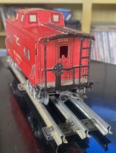 Vintage Marx Tin Mar Line Reading #92812 Caboose Train Car - Red - Picture 1 of 4