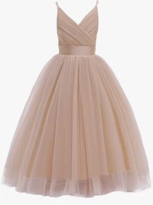 Glamulice Navidad Año Nuevo Flor Niña Vestido Niños Encaje Espagueti Correa Tul D - Imagen 1 de 5