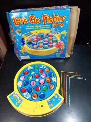 Pressman Let's Go Fishin' Electronic Fishing Game Broken Parts or Repair  - Image 1 of 4