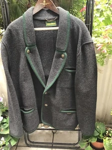 GEIGER dick und warm neuwertig anthrazit +grün Walkjacke Janker Jacke Gr.56 - Bild 1 von 5
