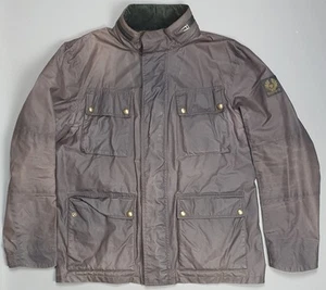 BELSTAFF EXPLORER Jacket Waxed Cotton Packable Hood Brown 52 ITA 42 UK - Picture 1 of 12