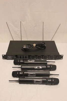 Sistema de micrófono inalámbrico de cuatro canales Technical Pro WM1401 VHF con micrófonos G3 Foto 1 de 4