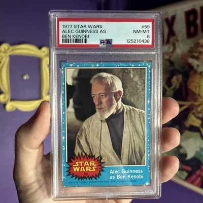 1977 vintage STAR WARS graded trading card #59 OBI-WAN KENOBI - PSA 8  - Image 1 of 4