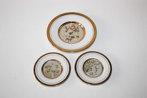 Assiette japonaise vintage art chokin bordé or 24 carats 3 ORIGINAL - Photo 1/11