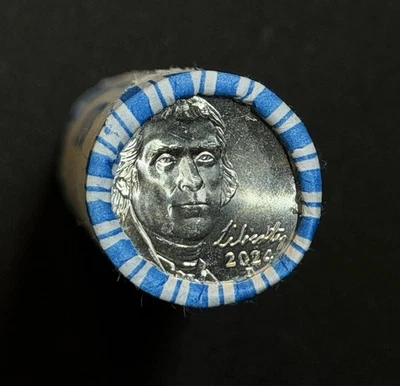 2024-D Jefferson Nickels rolo completo BAIXO VINTAGE da caixa de banco original (40 moedas) - Imagem 1 de 3