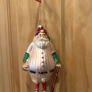 Blown Glass Santa Baseball Player NWT Ashland - Picture 1 of 8