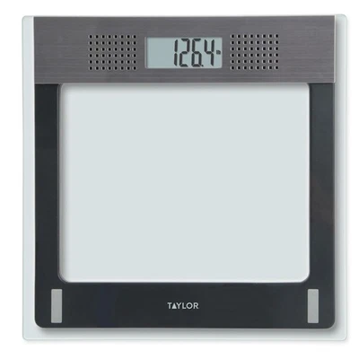 Taylor Talking 老年人浴室秤,440 磅容量玻璃数字机身... — 第 1/4 张图片