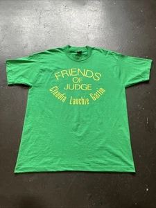 Vintage 90s Friends of Judge Claudia Gartin Michigan Single Stitch Green XL Vtg - Picture 1 of 8