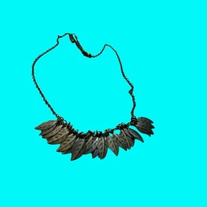 Vintage Herbst Blatt Halskette 27 Metall schwimmende Blätter Kette Halsband 18" einzigartig Boho - Bild 1 von 2