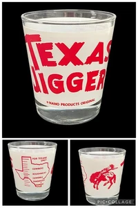 Texas Jigger Grande 12 oz 4" Shot Glass Nano Products Mapa Estatal Vaquero Bronco - Imagen 1 de 6